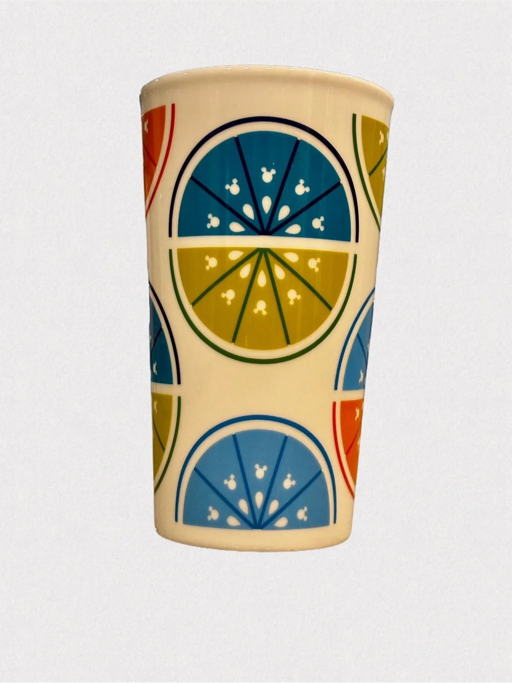 Disney Parks Citrus Hidden Mickey Ceramic Travel Mug w/ Lid